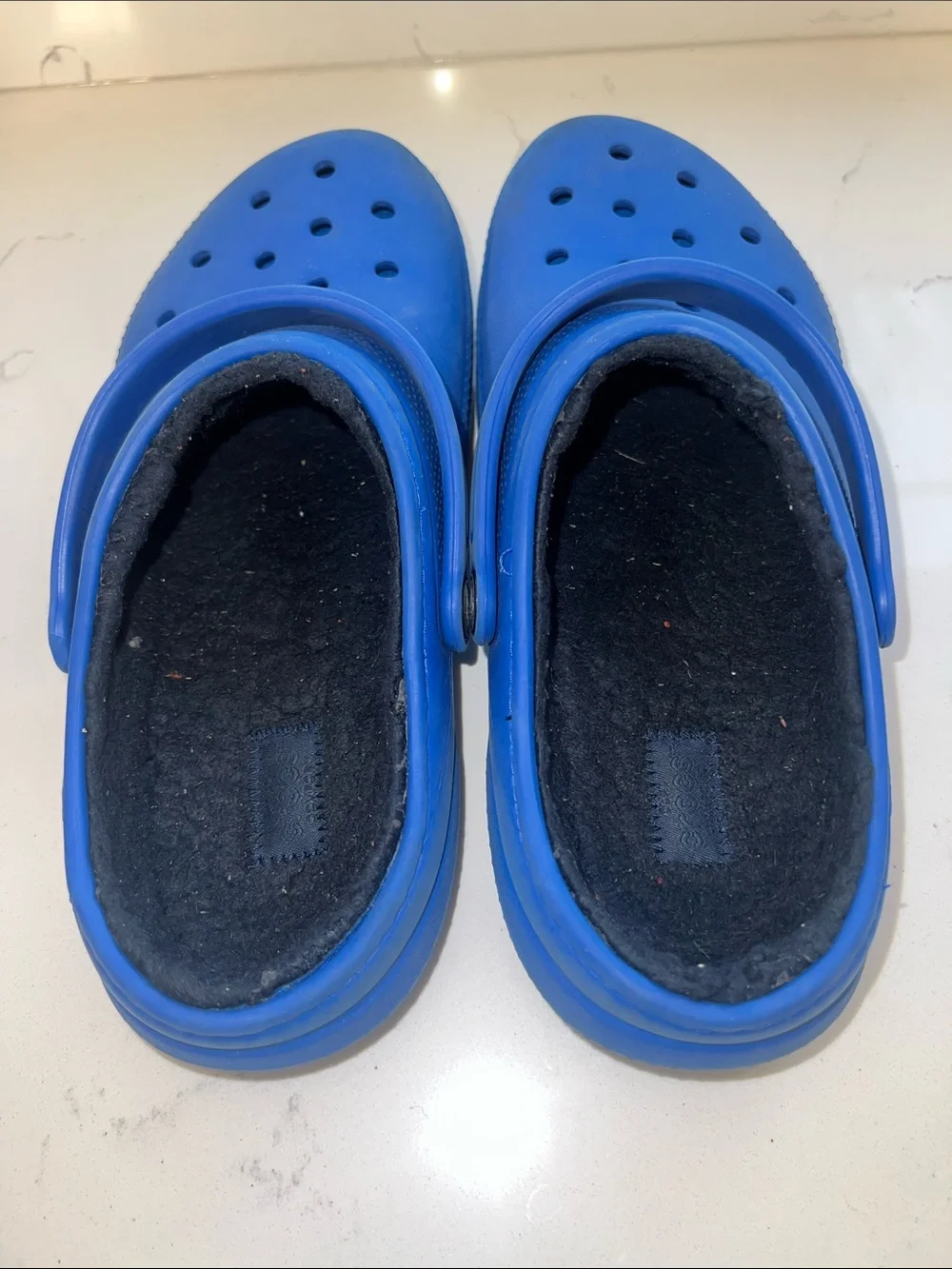 CROCS Kids Lined Clog in Bright Blue
